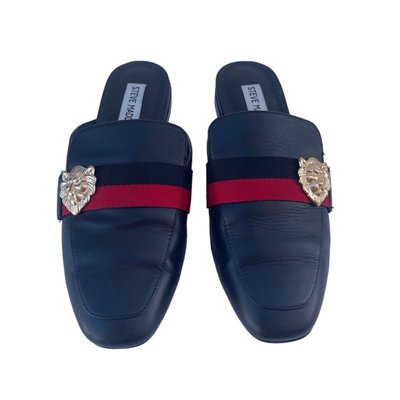 Steve Madden Shoes - Steve Madden Black Karisma Leather Slip-On Mules